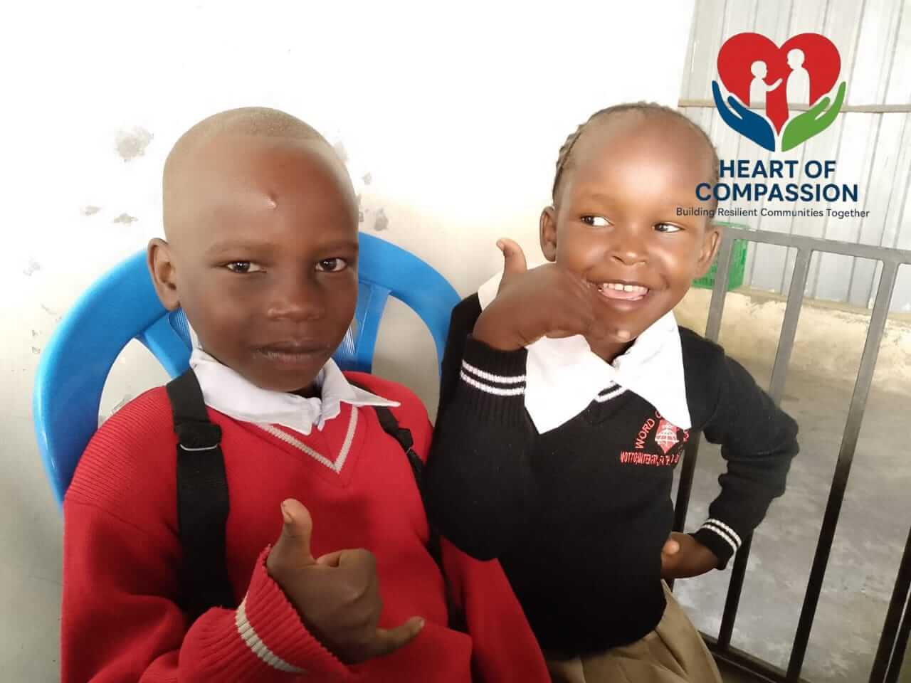 A child with school uniform